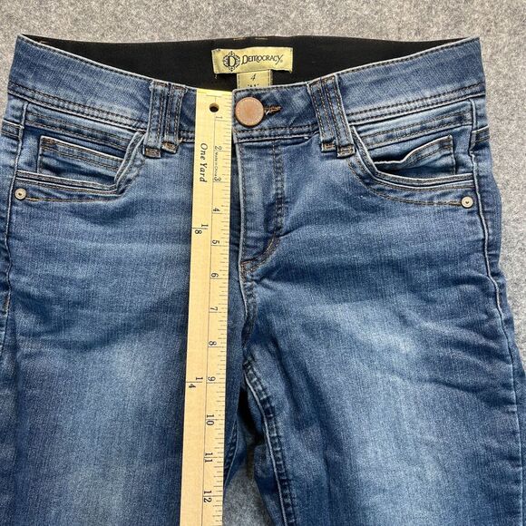 Democracy Jeans Women's 4 AB Technology Skinny Blue Denim Stretch Pants - Picture 6 of 13